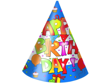 Home&Deco - Set 6 coifuri party Kokliko Happy Birthday, 17.5 cm