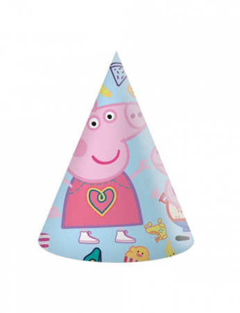 Home&Deco - Set 6 coifuri party Peppa Pig Messy Play, 16 cm