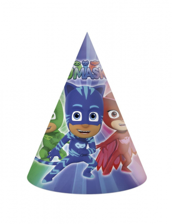 Home&Deco - Set 6 coifuri party PJ Masks, 16 cm