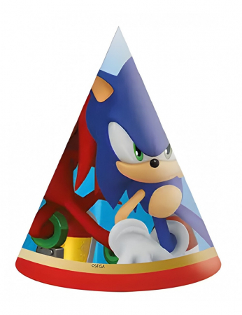 Home&Deco - Set 6 coifuri party, Sonic Speed16 cm