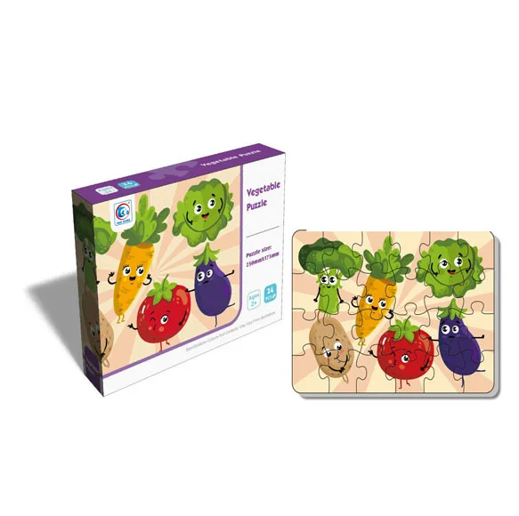 Jocuri si jucarii - Puzzle carton Legume 24 piese