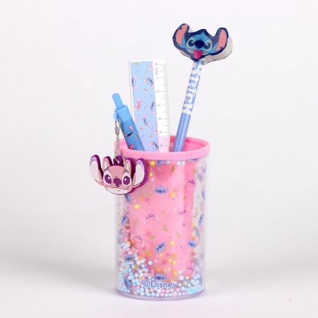 Totul pentru scoala - Set 5 rechizite Lilo & Stitch cu suport  24.5x14x7 cm
