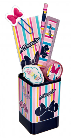 Totul pentru scoala - Set 7 rechizite, metalic, Minnie Mouse Koger 24.5x14x7 cm