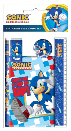 Totul pentru scoala - Set 5 rechizite Sonic the Hedgehog