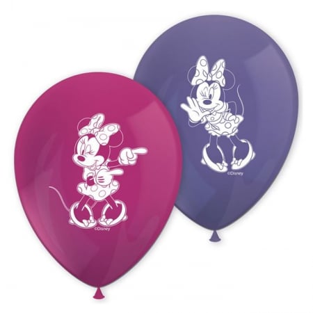 Home&Deco - Set 8 baloane de petrecere Minnie Rainbow Make Me Smile 27 cm