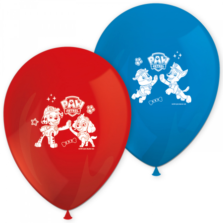 Accesorii petrecere - Set 8 baloane de petrecere Paw Patrol - Rescue Heroes 28 cm