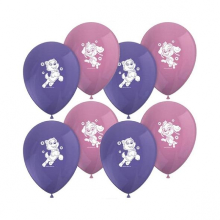 Accesorii petrecere - Set 8 baloane de petrecere Paw Patrol Skye And Everest 28 cm