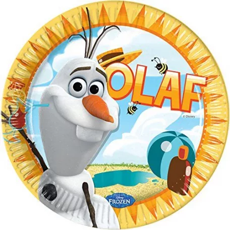 Vesela pentru petrecere - Set 8 farfurii din carton Olaf 23 cm