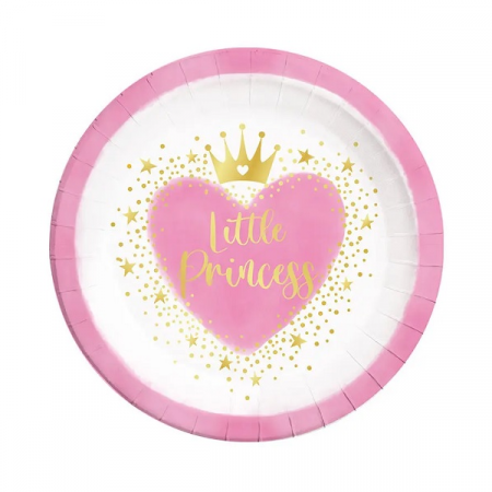 Vesela pentru petrecere - Set 8 farfurii My Little Princess, 23 cm