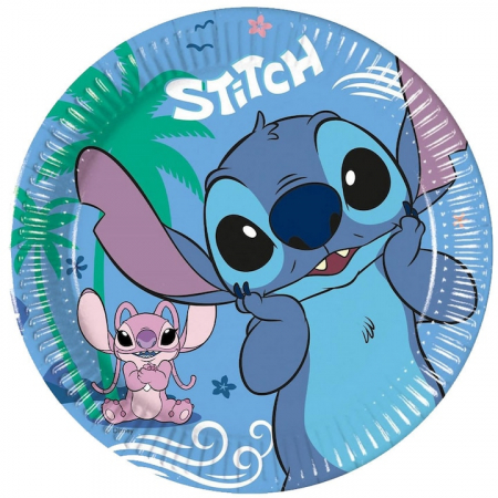 Vesela pentru petrecere - Set 8 farfurii party Lilo & Stitch 20 cm