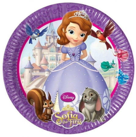Vesela pentru petrecere - Set 8 farfurii Sofia Intai Friends, 23 cm