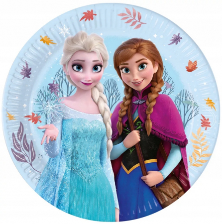 Vesela pentru petrecere - Set 8 farfurii Frozen Idyllic Wonder, 23 cm