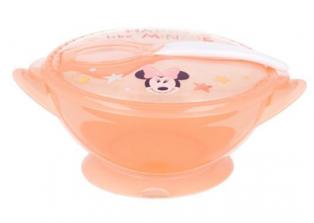 Set bol si lingura pentru bebelusi, Minnie Mouse, antiderapant [2]