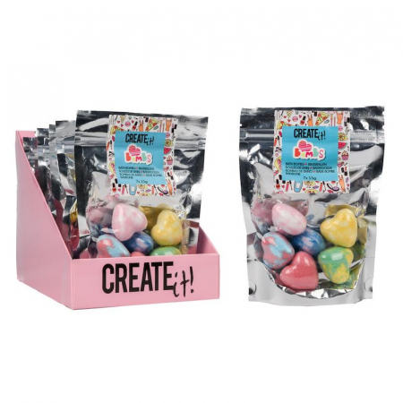 Jucarii din lemn - Set bombe baie, Heart, 7x15 g