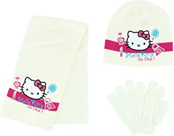 Imbracaminte si incaltaminte copii - Set Caciula, fular si manusi Hello Kitty