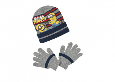 Imbracaminte si incaltaminte copii - Set caciula, manusi Minions