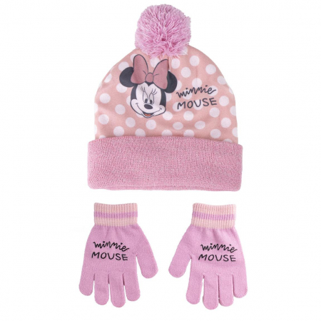 Sepci si caciuli copii - Set Caciula si manusi Minnie Mouse Disney Dots