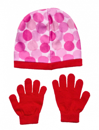 Set caciula si manusi Minnie Mouse Dots [1]