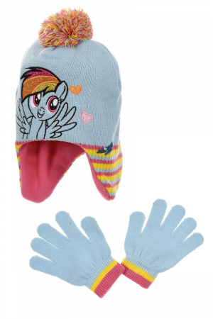 Sepci si caciuli copii - Set Caciula si manusi My Little Pony Rainbow Dash