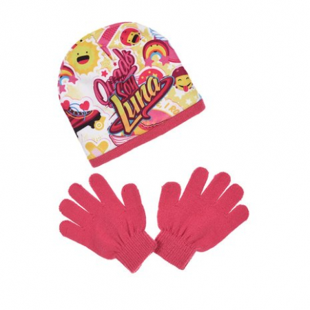 Sepci si caciuli copii - Set Caciula si manusi, Soy Luna,fucsia,52 cm
