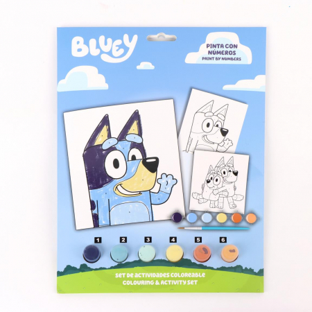 Jocuri si jucarii - Set Colorful Bluey pictat dupa numere