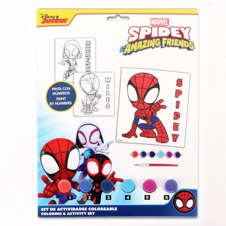 Jocuri si jucarii - Set Colorful Spidey pictat dupa numere