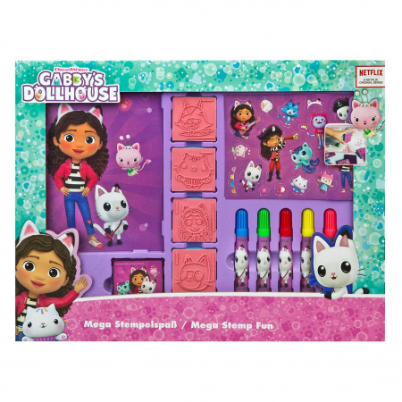 Joaca si timp liber - Set creatie cu stampile Gabby's Dollhouse 12 piese