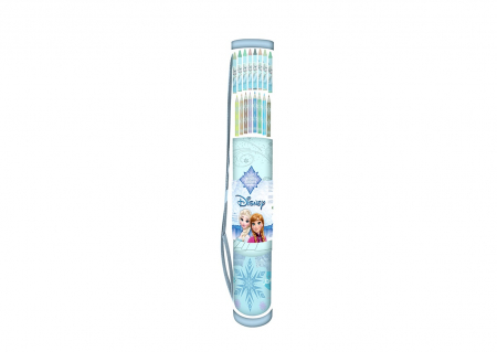 Joaca si timp liber - Set creioane colorate Frozen si suport