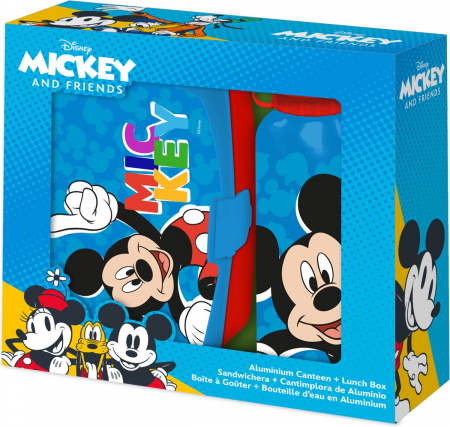 Set cutie sandwich si sticla apa din aluminiu 500ml Mickey Mouse [1]