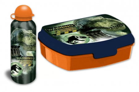 Set cutie sandwich si sticla apa din aluminiu 500ml Jurassic World [1]