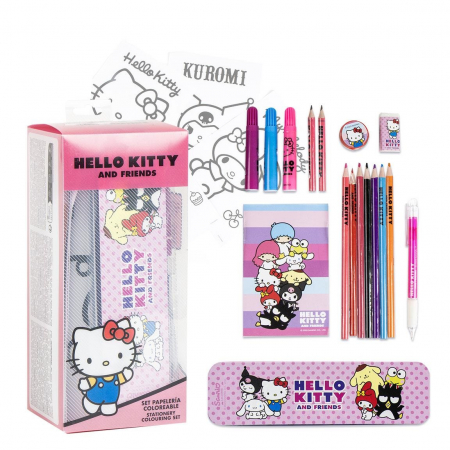 Jocuri si jucarii - Set de colorat Hello Kitty, 24 piese