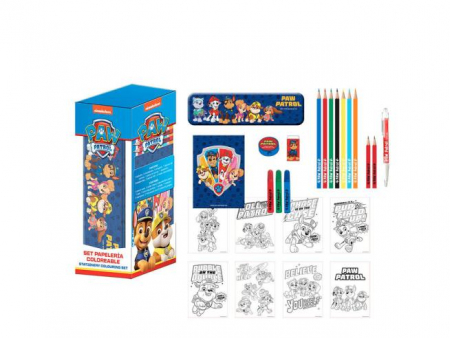 Joaca si timp liber - Set de colorat Paw Patrol, 24 piese