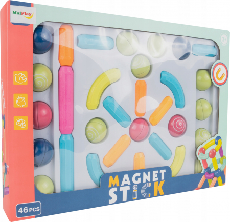 Seturi de constructie - Puzzle magnetic 46 buc