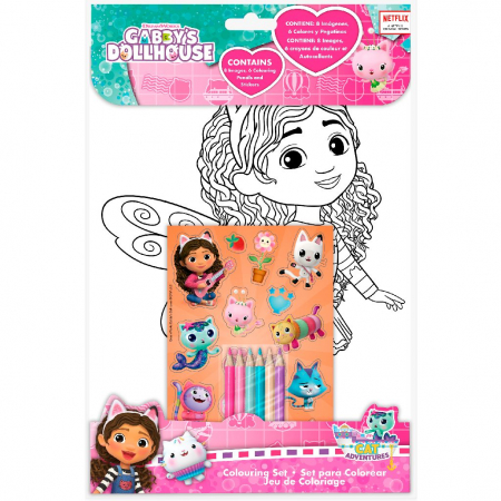 Seturi pictura si desen - Set de Desen cu Autocolante Gabby's Dollhouse 8 file