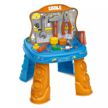 Joaca si timp liber - Set de Joaca 2 in 1 - Banc de Scule si Plastilina 45 piese