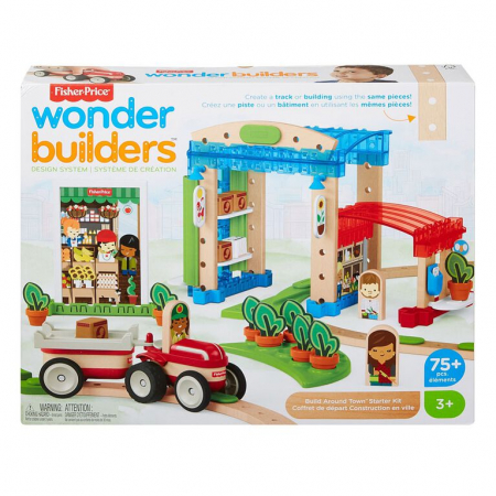Set de joaca din lemn Fisher Price Wonder Makers ΓÇô Construieste in jurul orasului 75 piese [7]