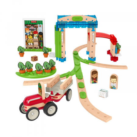 Set de joaca din lemn Fisher Price Wonder Makers ΓÇô Construieste in jurul orasului 75 piese [2]