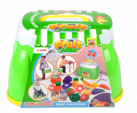 Joaca si timp liber - Set de legume si fructe intr-o valiza 27x17x19 cm