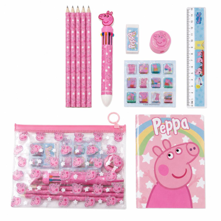 Alte accesorii scolare - Set de papetărie pentru școală Peppa Pig pentru copii