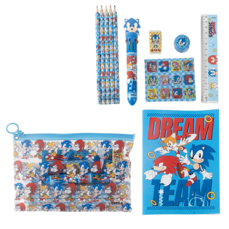 Alte accesorii scolare - Set de papetărie Sonic pentru copii