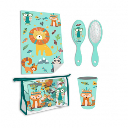 Accesorii ingrijire copii - Set de voiaj pentru copii Animale din Jungla