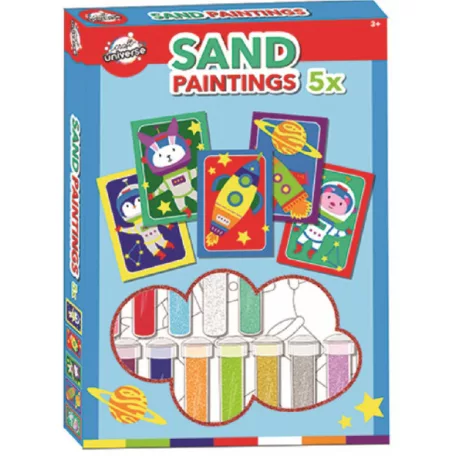 Jocuri si jucarii - Set DYI Tablouri din sclipici colorat, Spatiu