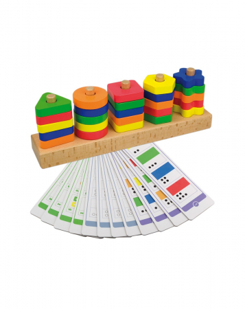 Jucarii din lemn - Joc sortare forme geometrice