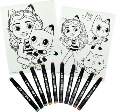 Set Gabby's Dollhouse coloreaza dupa numere [2]