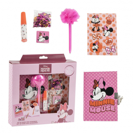 Rechizite si papetarie - Set Jurnal 6 accesorii Minnie Mouse Disney