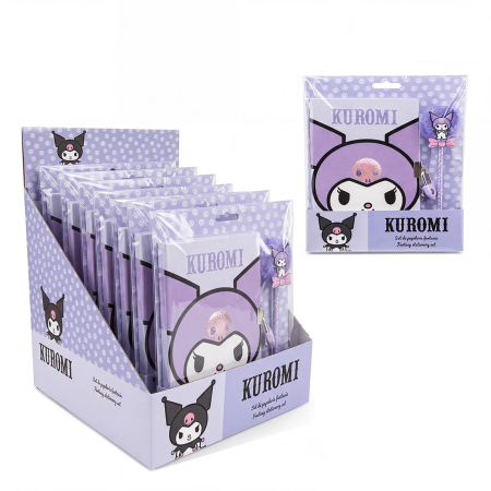Totul pentru scoala - Set jurnal cu cheita plus pix, Hello Kitty Kuromi