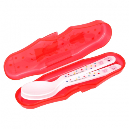 Set mic dejun 2 tacamuri plastic si cutie depozitare travel Peppa Pig [2]