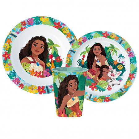 Articole hranire bebelusi - Set mic dejun 3 piese Moana - Vaiana Lagoon