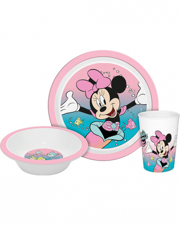 Accesorii hranire - Set mic dejun melamina 3 piese Minnie Mouse Disney