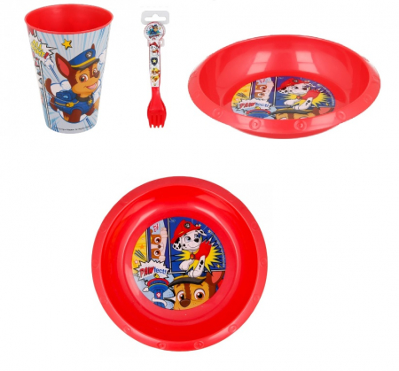 Cani, pahare si accesorii bebe - Set mic dejun Paw Patrol Comic 4 piese